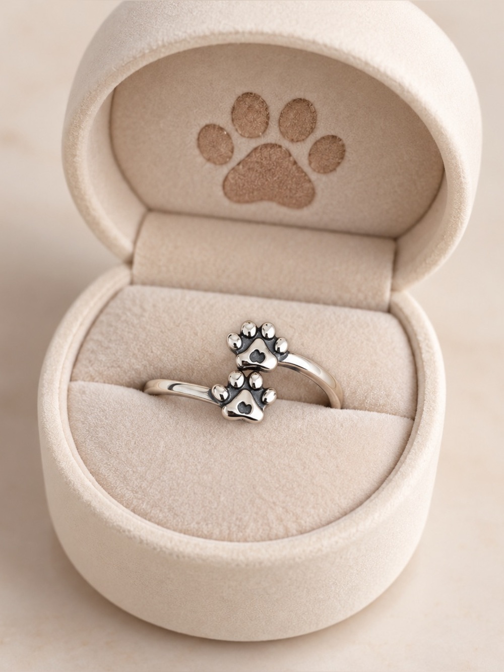 Sterling silver double paw ring size 8 and 9